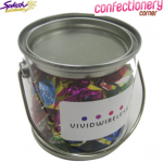 CCX019 - Small PVC Bucket Filled with Christmas Chocolate Eclairs 90G