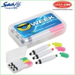 LL8565 -Wax Highlight Markers with Stylus in Case