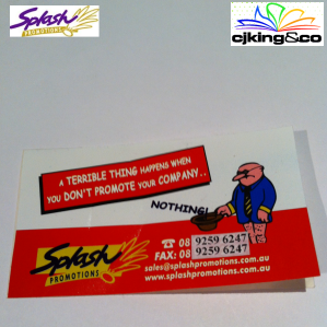 Full Coloured Paper Sticker - Business Card Size