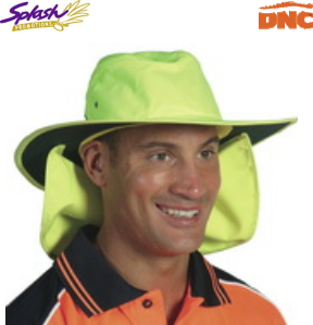 H025 - hivis hat with flap
