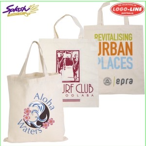 LL500 Calico Double Short Handle Tote Bag - 140 gsm (Stock)