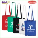 LL510 Coloured Cotton Double Long Handle Conference Bag - 140 GSM