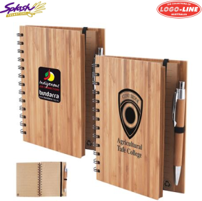 LL9757 Bamboo Cover Notebook with Pen