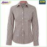 M8330L Ladies’ Gingham Check Long Sleeve Shirt