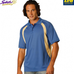 PS51 -Olympian Mens CoolDry Mesh Contrast Short SleevePolo (Polyester)