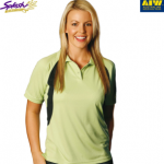 PS52 -Olympian Ladies CoolDry Mesh Contrast Short Sleeve Polo (Polyester)