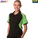 PS78 - Arena Ladies Tri-colour Short Sleeve Poly-Cotton Blended Polo