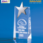 STW17 - Star Wedge Trophy 3D Crystal
